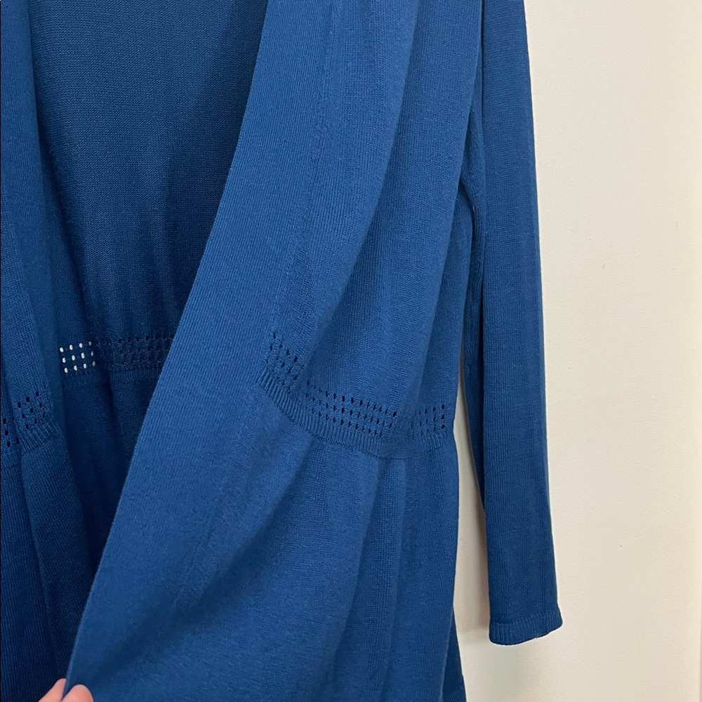 Basic Editions Teal Open Front Cardigan - Picture 7 of 9